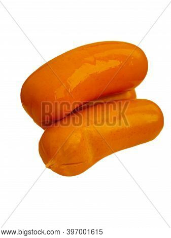 Sausage Isolated On White Background Delicious Meat