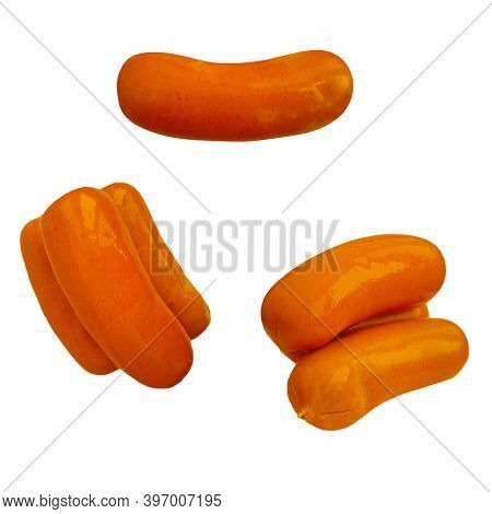 Sausage Isolated On White Background Delicious Meat