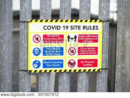 Construction Building Site Covid-19 Health And Safety Sign