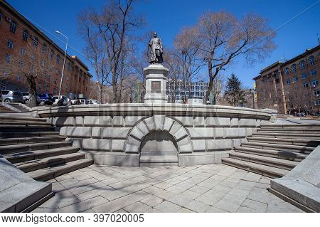 Autumn, 2013 - Vladivostok, Primorsky Region - Monument To Sergei Lazo In The Theater Square.