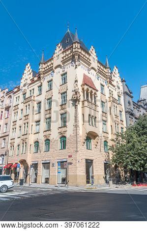 Prague, Czech Republic - July 10, 2020: Architecture At Famous Parizska Street With Exclusive Shops.