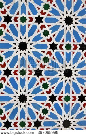 Typical Ceramics On The Wall Photographed In The Neighborhood Of El Albaicín, In Granada (spain)