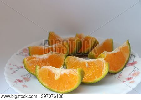 Tasty And Healthy Tangerines Stock