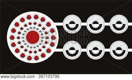 Abstract Buttons Wallpaper Isolated On Black Background