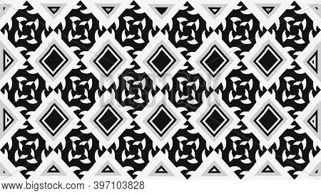 Picture Of A Black And White Color, Triangle Pattern, Background Wallpaper.