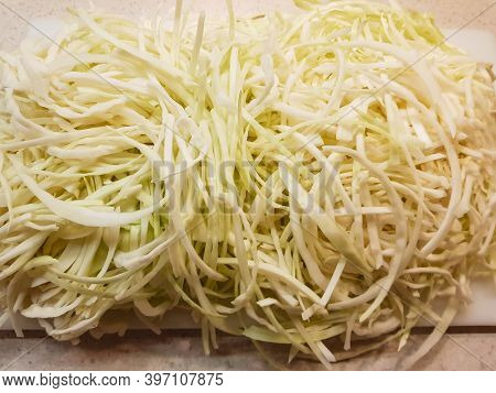 White Cabbage With Bacon Herbs And Spices