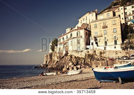 Ansicht der Stadt Minori, Italien