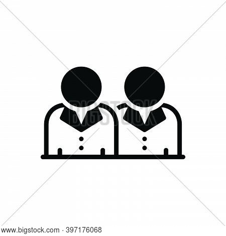 Black Solid Icon For Brother Brethren Sibling Relative Relation Boy People
