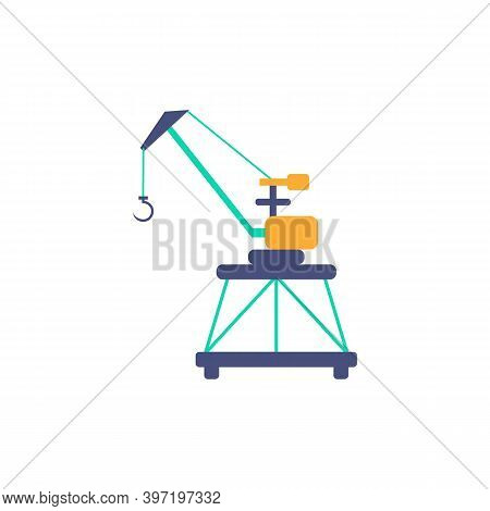 Port Loading Crane Icon. Simple Element From Port Collection. Creative Port Loading Crane Icon For W