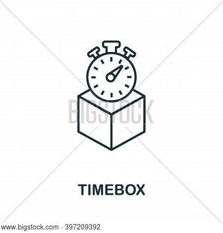 Timebox Icon. Line Style Element From Agile Collection. Thin Timebox Icon For Templates, Infographic