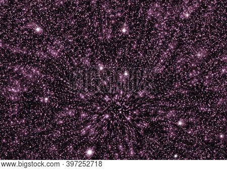 Stars Of A Planet And Galaxy In A Free Space