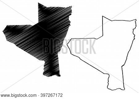 Kassala State (republic Of The Sudan, North Sudan) Map Vector Illustration, Scribble Sketch Kassala 