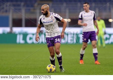 Milano, Italy. 29th November 2020. Sofyan Amrabat Of     During The Serie A Match Beetween Ac Milan 