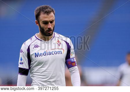 Milano, Italy. 29th November 2020. German Pezzella Of Acf Fiorentina    During The Serie A Match Bee