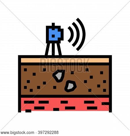 Geodetic Equipment Color Icon Vector. Geodetic Equipment Sign. Isolated Symbol Illustration