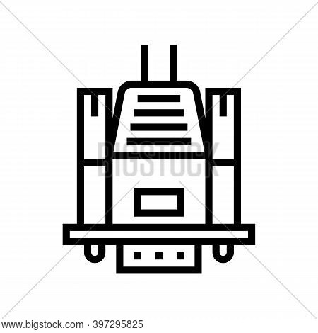 Vga Computer Monitor Cable Line Icon Vector. Vga Computer Monitor Cable Sign. Isolated Contour Symbo
