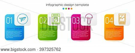Set Line Messenger, Cigarettes Pack Box, Psilocybin Mushroom And Open Matchbox And Matches. Business
