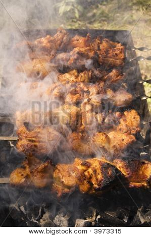 Préparation du barbecue