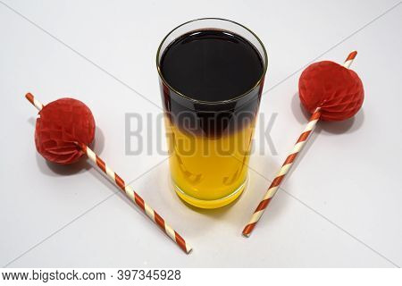 Zurich, Switzerland - October 10, 2020: Bambus-bamboo Coctail Drink, Composed Of Yellow Lemonade And