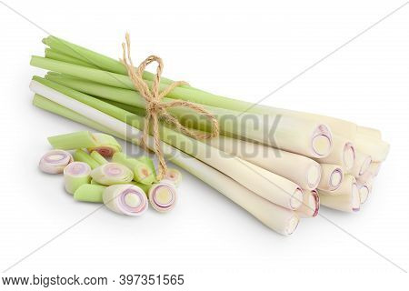 Fresh Lemongrass Isolated On White Background With Clipping Path And Full Depth Of Field