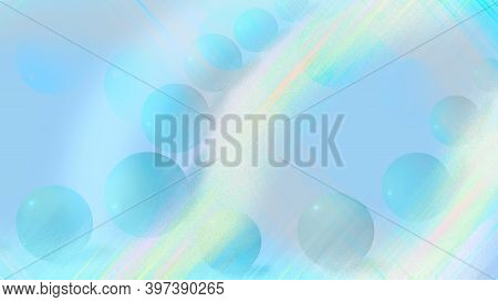 Delicate Delicate Blue Background.realistic Blue Sphere Or Circle Bubble Elements Pattern Background