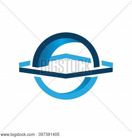 Flowing Movement Geometric Web Rings Vector Abstract Circle Logo Design Graphic Element Template