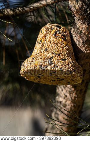 Bell From Various Grains, A Delicacy For All The Birds In The Garden