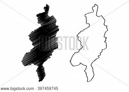 West Darfur State (republic Of The Sudan, North Sudan) Map Vector Illustration, Scribble Sketch Ghar