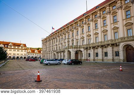 Prague, Czech Republic - September 19, 2020. Building Of Ministry Of Foreign Affairs In Cernin Palac