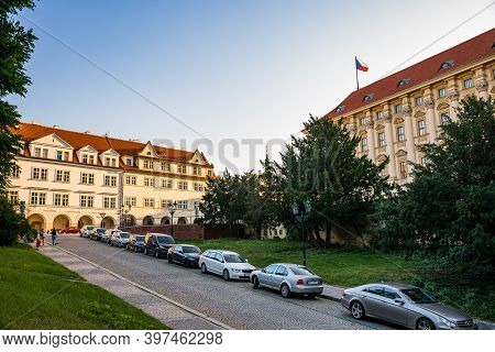 Prague, Czech Republic - September 19, 2020. Building Of Ministry Of Foreign Affairs In Cernin Palac