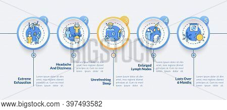 Cfs Signs Vector Infographic Template. Severe Exhaustion, Sleepless Presentation Design Elements. Da