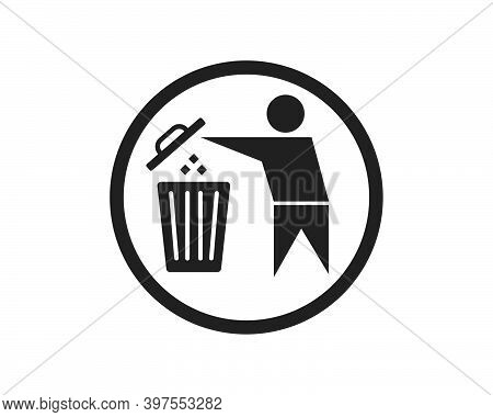 Trash Can Icon Lgo Vector Illustration Design