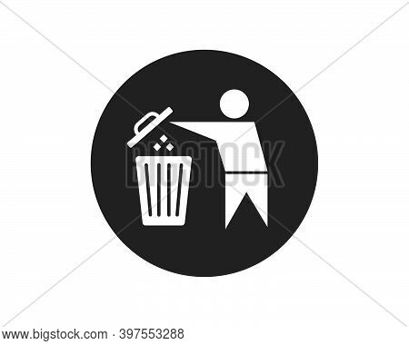 Trash Can Icon Lgo Vector Illustration Design
