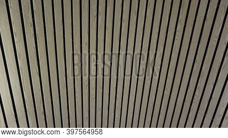 Wooden Ceiling Beams Background.  Modern Construction. Modern Interior Design.