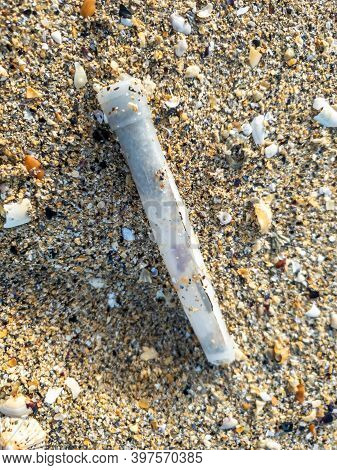 Covid-19 Test Washed Up At Narin Strand By Portnoo - County Donegal, Ireland