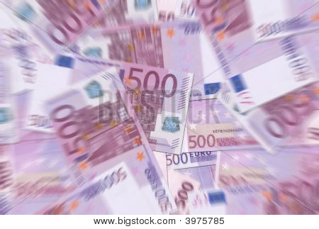 500 Euro biljetten textuur Radiaal vaag