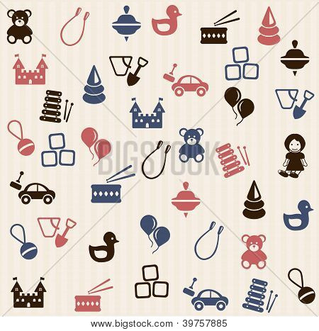 Toy seamless pattern
