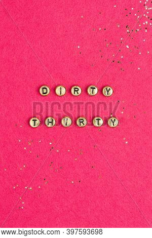 DIRTY THIRTY word alphabet letter beads