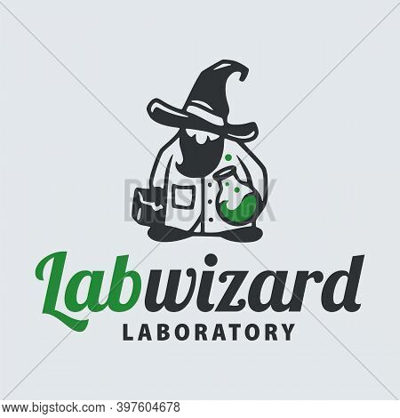 Scientist Wizard Man In Labcoat With A Test Tube