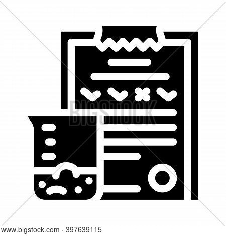 Soil Analysis Glyph Icon Vector Illustration Black