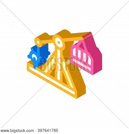 Tollenon Old Weapon Isometric Icon Vector Illustration