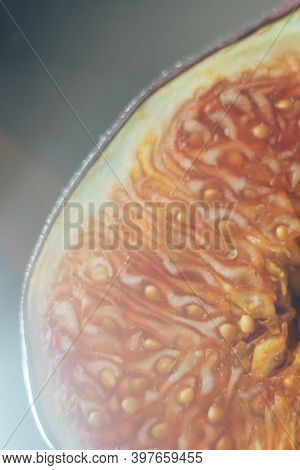 Macro Photo Of Figs In The Section