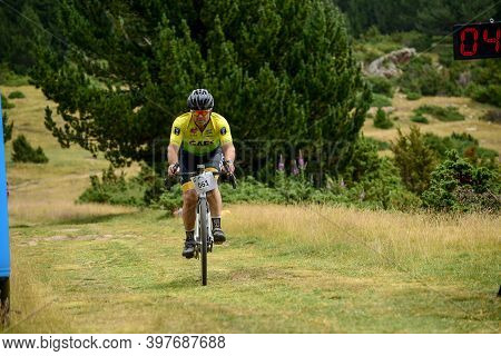 Parc Natural Del Alt Urgell, Lleida, Spain : 2019 July 26 : Cyclists In Andorra Bike Race 2019 In An