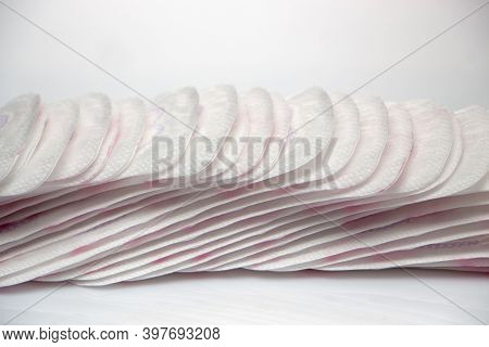 Hygienic Daily Ultra-thin Panty Liners On A White Background