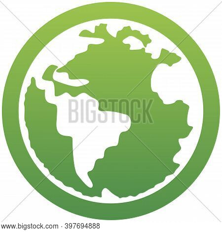 Vector Planet Earth Icon. Flat Planet Earth Icon. Flat Design Vector Illustration For Web Banner, We