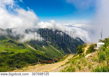 Beautiful Mountain Landscape With Summer View On Gorky Gorod Ski Resor