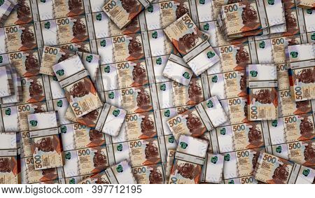 Hong Kong Dollar Money Banknotes Pack 3D Illustration