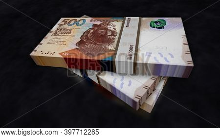 Hong Kong Dollar Money Banknotes Pack 3D Illustration