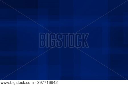 Dark Blue Background. Blue Backdrop With Transparent Suares. 3d Illustration