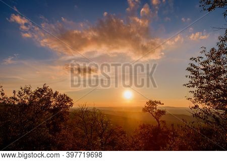 View Of Mt. Minsi From The Top Of Mount Tammany Near The Delaware Water Gap
